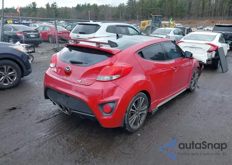 2016 Hyundai Veloster Turbo z USA, uszkodzony, nr VIN KMHTC6AE5GU272754